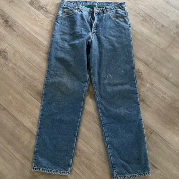 LL Bean Mens Insulated Jeans 35X34 - Picture 1 of 5